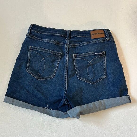 Calvin Klein Jeans Denim Cuffed Shorts Women’s Size 8 - Picture 2 of 7